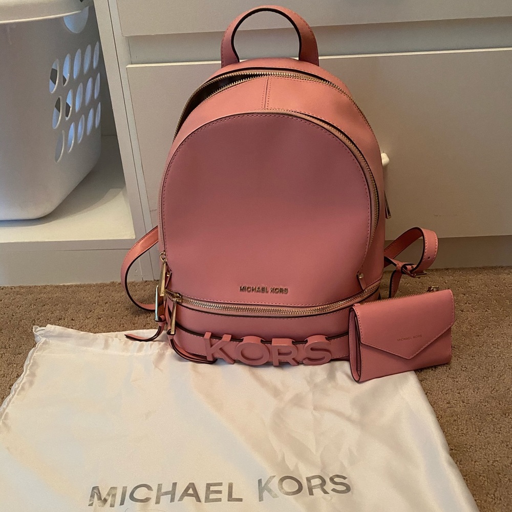 Michael Kors Rhea Leather Backpack Bag